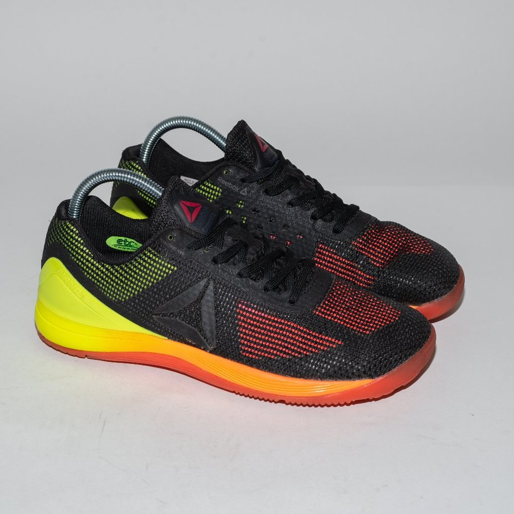 Reebok Women's CrossFit Nano 7 Yellow/Black Orange Training Shoes BD2830 Sz 9.5